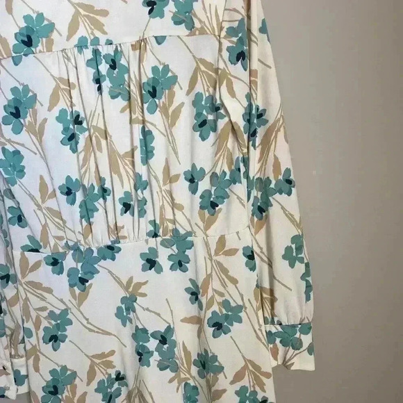 H&M Floral Long Sleeve Dress Size Medium - Picture 7 of 14